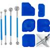 cxxtkcxxlc Set di 9 kit calafataggio silicone, 4 Strumenti a Sfera in Metallo e 5 Spatola per Silicone, kit calafataggio per Finitura Fughe in Cucina e Bagno