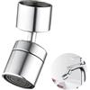 cxxtkcxxlc Aeratore Rubinetto Cucina Girevole 360°, Rompigetto Rubinetto Cucina, Prolunga Rubinetto Cucina Filettatura Esterna M22 o Filettato Interno M24