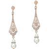 Coucoland Babeyond - Orecchini da donna vintage anni '25, stile Grande Gatsby, accessori per feste in costume, Strass Oro rosa, Strass