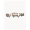 Westwing Collection Salotto da giardino in legno di acacia Bo, set da 4 -