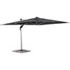 Konte.Design Ombrellone a sospensione ARIES con palo in alluminio anodizzato e telo grigio scuro 3×4