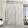 Idrom Parete Walk-In Scorrevole Profili Finitura Acciaio Spazzolato 8mm H195cm