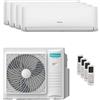 Hisense Condizionatore Hisense Hi-Comfort 2025 quadri split 7000+7000+9000+24000 BTU inverter A++ wifi unità esterna 10 kW 5AMW105U4RQC/CF20YR4BG_2/CF25YR4BG_
