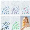 BSITSSS 5 Fogli Brillantini Viso, Farfalla Fiori Strass Viso, Tattoo Temporanei Glitter Viso Sticker per Make Up Compleanno Carnevale Feste Trucco