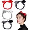 TUONYIS 4 fasce per capelli con motivo cachemire, stile bohémien, con fiocco, bandane elastiche con nodo, per donne e ragazze (multicolore, taglia unica)