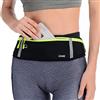 USHAKE Cintura sottile da corsa, marsupio da allenamento per uomo e donna, marsupio per Apple iPhone, cintura da corsa per corsa, passeggiate, ciclismo, campeggio, palestra, Nero/3 Cerniere Gialle