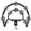 Eujgoov Hi Hat Tambourine Drum Set Tambourine Half Moon EZ Grip Tamburello 20 Jingles