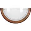 Luce Ambiente e Design APPLIQUE A PARETE 1010 BIANCA CON LEGNO 1 LUCE ATTACCO E27 30X9,5X15CM