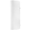 Luce Ambiente e Design APPLIQUE A PARETE AMY BIANCA 1 LUCE ATTACCO E27 10X26CM IN VETRO SATINATO E CROMO