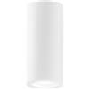 Luce Ambiente e Design APPLIQUE A PARETE BANJIE TUBOLARE BIANCA 2 LUCI ATTACCO GU10 7,5X7,5X16CM IN GESSO VERNICIABILE