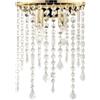 Luce Ambiente e Design APPLIQUE A PARETE BREEZE CROMO E CRISTALLI K9 2 LUCI ATTACCO E14 25X6X35CM