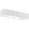 Luce Ambiente e Design APPLIQUE A PARETE CANDIDA BIANCA 2 LUCI ATTACCO E14 36X9X7CM IN GESSO VERNICIABILE