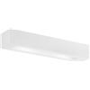 Luce Ambiente e Design APPLIQUE A PARETE CANDIDA BIANCA 2 LUCI ATTACCO E14 56X9X7CM IN GESSO VERNICIABILE