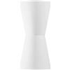 Luce Ambiente e Design APPLIQUE A PARETE CLEPSYDRA BIANCA 2 LUCI ATTACCO E14 18X9X38CM IN GESSO VERNICIABILE
