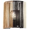 Luce Ambiente e Design APPLIQUE A PARETE COCONUT BIANCO NERO E MARRONE IN CARTA NATURALE E METALLO 1 LUCE ATTACCO E27 40W LAMP. SIZE 20x10x23CM, STRUTTURA 20X10X23CM