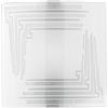 Luce Ambiente e Design APPLIQUE A PARETE CONCEPT BIANCA 1 LUCE ATTACCO E27 26X7X26CM IN VETRO CON DECORO