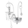 Luce Ambiente e Design APPLIQUE A PARETE CRISTALLO TRASPARENTE 1 LUCE ATTACCO E14 22X25X30CM