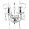 Luce Ambiente e Design APPLIQUE A PARETE CRISTALLO TRASPARENTE 2 LUCI ATTACCO E14 32X22X30CM