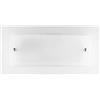 Luce Ambiente e Design APPLIQUE A PARETE DRITTA E CURVA BIANCA 1 LUCE ATTACCO E27 30X11X15CM