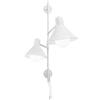 Luce Ambiente e Design APPLIQUE A PARETE DUETTO REGOLABILE BIANCA 2 LUCI ATTACCO E27 154X20,5X90CM REGOLABILE