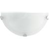 Luce Ambiente e Design APPLIQUE A PARETE DUNA BIANCA 1 LUCE ATTACCO E27 30X9X15CM IN VETRO SATINATO