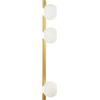 Luce Ambiente e Design APPLIQUE A PARETE ENOIRE ORO 3 LUCI ATTACCO E14 14X14X90CM DIFFUSORI IN VETRO OPALE