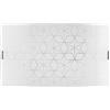 Luce Ambiente e Design APPLIQUE A PARETE ESAGRAM BIANCA E GRANIGLIA STELLA 2 LUCI ATTACCO E27 35X10,5X20CM