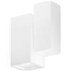 Luce Ambiente e Design APPLIQUE A PARETE FOSTER BIANCA 4 LUCI ATTACCO GU10 16X9 H.22CM IN GESSO BIANCO VERNICIABILE