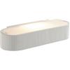 Luce Ambiente e Design APPLIQUE A PARETE GATSBY BIANCA 2 LUCI ATTACCO E14 35X7X15CM IN GESSO VERBICIABILE E VETRO
