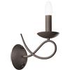 Luce Ambiente e Design APPLIQUE A PARETE GINEVRA CORTEN 1 LUCE ATTACCO E14 21X12X22CM CON CANDELIERI IN METALLO