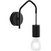 Luce Ambiente e Design APPLIQUE A PARETE HABITAT NERA 1 LUCE ATTACCO E27 8X18X17,5CM