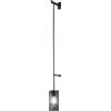 Luce Ambiente e Design APPLIQUE A PARETE KING NERA SATINATO 1 LUCE ATTACCO E27 10X18X120CM