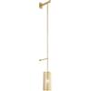 Luce Ambiente e Design APPLIQUE A PARETE KING ORO SATINATO 1 LUCE ATTACCO E27 10X18X120CM