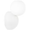 Luce Ambiente e Design APPLIQUE A PARETE KISS SFERICA BIANCA 1 LUCE ATTACCO G9 10X12,2X19CM IN GESSO E VETRO