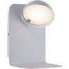 Luce Ambiente e Design APPLIQUE A PARETE LED BOING ORIENTABILE BIANCA CON USB 2A 5W 500LM 4000K 14X13X19CM