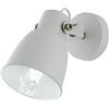 Luce Ambiente e Design APPLIQUE A PARETE LEGEND BIANCA E NICKEL 1 LUCE ATTACCO E27 12,3X22X19,5CM ORIENTABILE