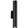 Luce Ambiente e Design APPLIQUE A PARETE LORD NERA IN ACCIAIO E ALLUMINIO 2 LUCI ATTACCO GU10 5.5X9X35CM
