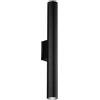 Luce Ambiente e Design APPLIQUE A PARETE LORD NERA IN ACCIAIO E ALLUMINIO 2 LUCI ATTACCO GU10 5.5X9X50CM