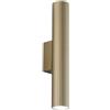 Luce Ambiente e Design APPLIQUE A PARETE LORD ORO IN ACCIAIO E ALLUMINIO 2 LUCI ATTACCO GU10 5.5X9X35CM