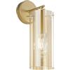 Luce Ambiente e Design APPLIQUE A PARETE MAGIC ORO E AMBRA 1 LUCE ATTACCO E27 15,5X15,5X30X3CM IN VETRO E METALLO