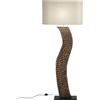 Luce Ambiente e Design LAMPADA DA TERRA IN LEGNO ACACIA 171X70CM 1 LUCE ATTACCO E27