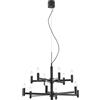 Luce Ambiente e Design LAMPADARIO KAROL GRIGIO 12 LUCI ATTACCO E14 72X120CM IN METALLO