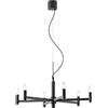Luce Ambiente e Design LAMPADARIO KAROL GRIGIO 6 LUCI ATTACCO E14 72X120CM IN METALLO