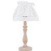 Luce Ambiente e Design LUME LULLABY BIANCO CON LEGNO E PARALUME IN TESSUTO 1 LUCE ATTACCO E14 18X34CM