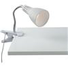 Luce Ambiente e Design LAMPADA LOGIKO BIANCA CON PINZA 1 LUCE ATTACCO E14 11,5X7,3X36,5CM ORIENTABILE