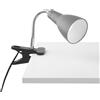 Luce Ambiente e Design LAMPADA LOGIKO GRIGIA CON PINZA 1 LUCE ATTACCO E14 11,5X7,3X36,5CM ORIENTABILE