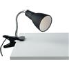 Luce Ambiente e Design LAMPADA LOGIKO NERA CON PINZA 1 LUCE ATTACCO E14 11,5X7,3X36,5CM ORIENTABILE