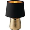 Luce Ambiente e Design LUMETTO ECSTASY IN CERAMICA ORO 1 LUCE ATTACCO E14 DIAMETRO 17CM ALTEZZA 29CM CON PARALUME NERO