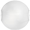 Luce Ambiente e Design PLAFONIERA CRI BIANCA 2 LUCI ATTACCO E27 30X30X9,4CM IN VETRO BIANCO AGGANCI CROMO E DECORI