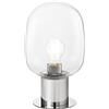 Luce Ambiente e Design LUMETTO FELLINI CROMO 1 LUCE ATTACCO E27 18X18X30CM IN VETRO TRASPARENTE